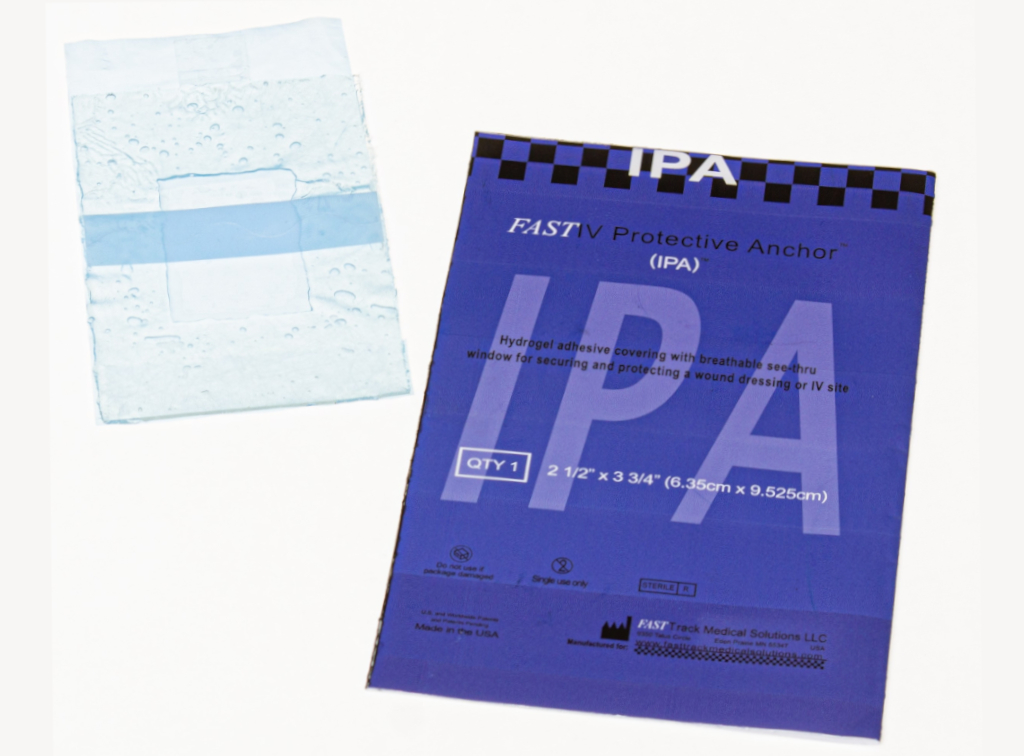 A blue and white paper with the word ipa on it.
